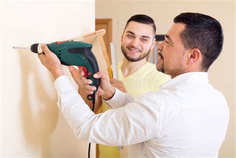 Two Skilled Men Doing Maintenance Stock Image Image Of Relatives