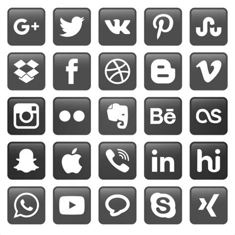 11 Social Media Sharing Buttons Vectors Web Elements Design