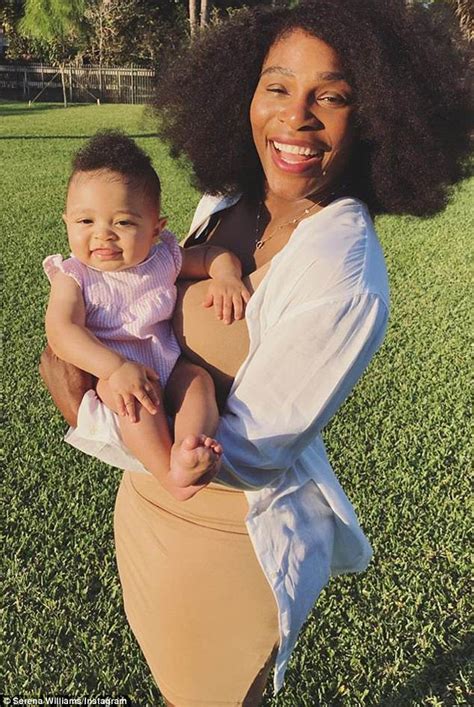 During an exhibition match between serena williams and her sister venus williams in abu dhabi, little olympia was caught adorably tracing the tennis ball volley back and forth across the net, and cheering every time a point was scored (whether it was earned by her mom or aunt). Serena Williams shows off mini-me daughter Alexis Olympia on Instagram | Daily Mail Online