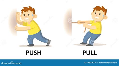 Push And Pull Cartoon