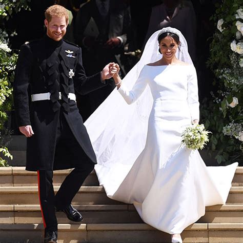 Only her second outfit included a something blue. Thanks To Meghan Markle, Halter Wedding Dresses Are About ...