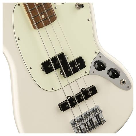 Fender Mustang Bass Pf Olympic White At Gear4music