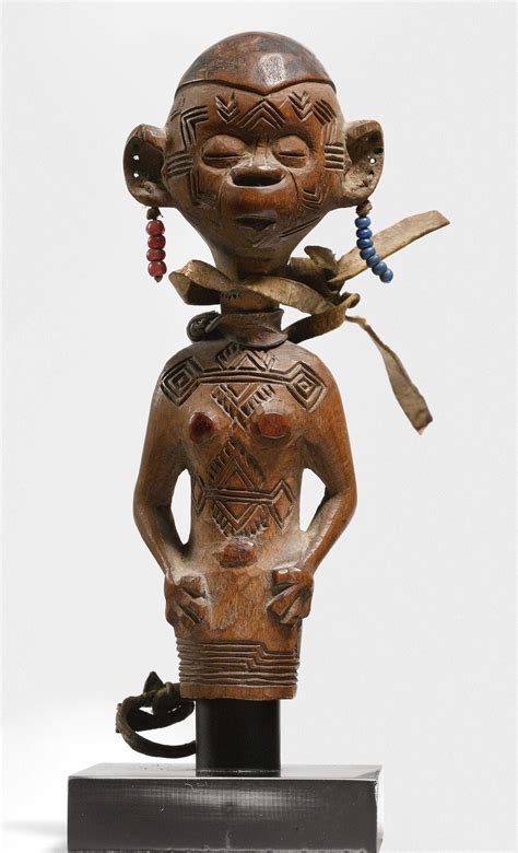 Africa Stopper From The Makonde People Of Tanzania Wood Goat Hide