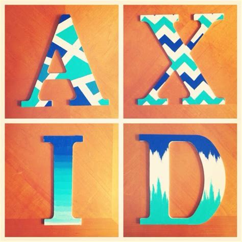 Alpha Xi Delta Painted Wooden Letters Sorority Crafts Painting