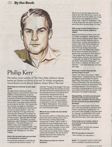 New York Times Book Review By The Book Column By Philip Kerr