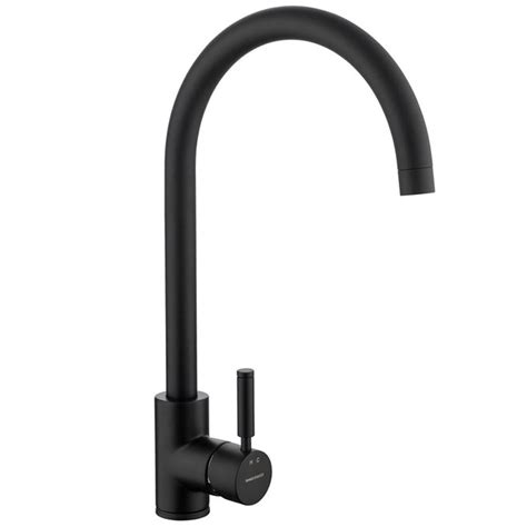 Rangemaster Aquatrend Black Single Lever Kitchen Sink Mixer Tap