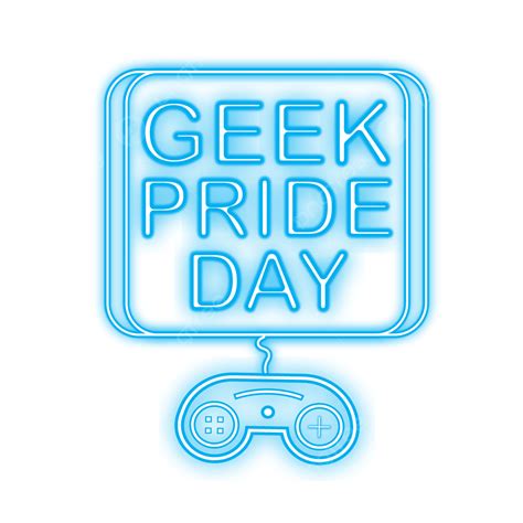 Geek Pride Vector Hd Png Images Neon Effect Geek Pride Day Typography