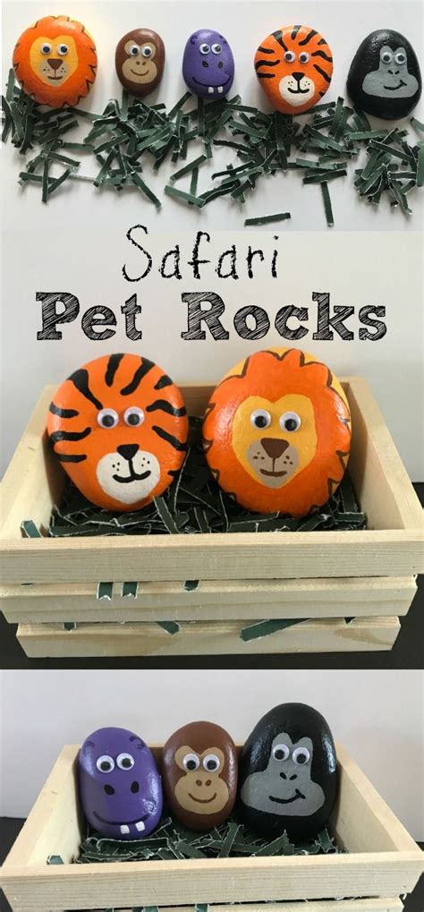 Safari Pet Rocks Painted Rock Animals Pet Rocks Rock