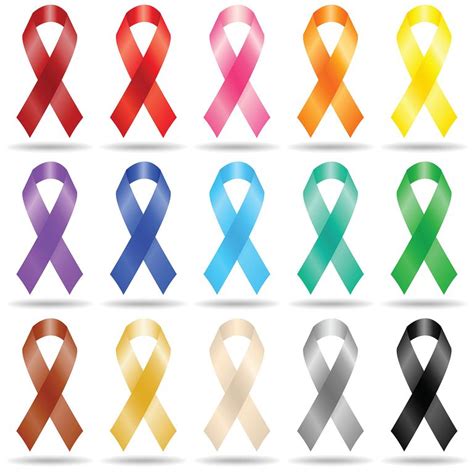 List Of Colors And Months For Cancer Ribbons