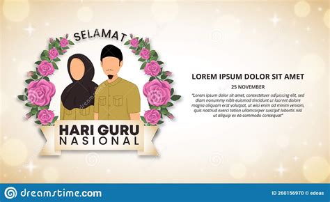 Selamat Hari Guru Nasional Or Indonesia Teachers Day Background With