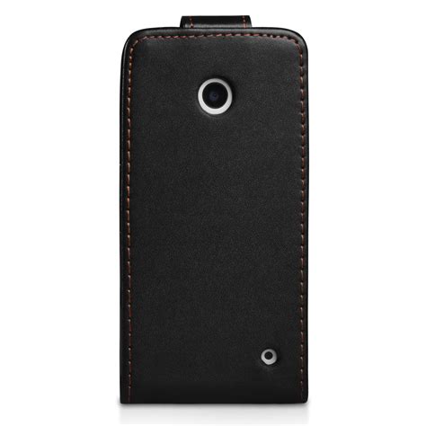 Yousave Nokia Lumia 630 Flip Case Black Mobile Madh
