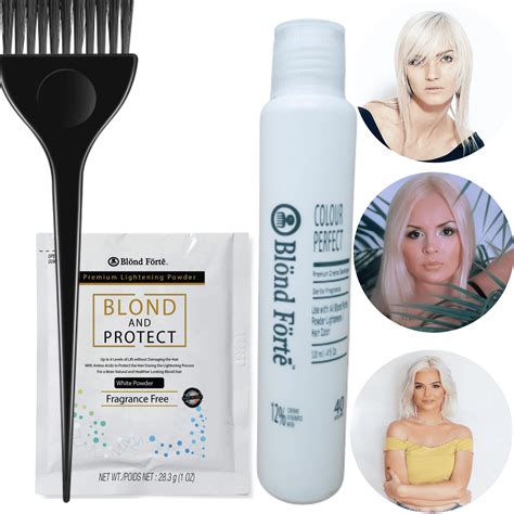 Buy Blond Forte Blond N Protect 1 Oz Premium Hair Lightener 8 Levels Of Lift 40 Volume Brush