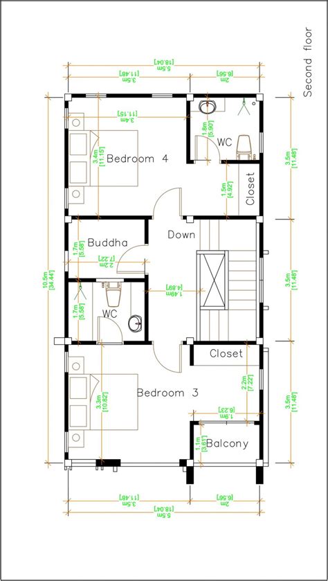 Interior House Design 57x13 Meter 19x43 Feet Samhouseplans