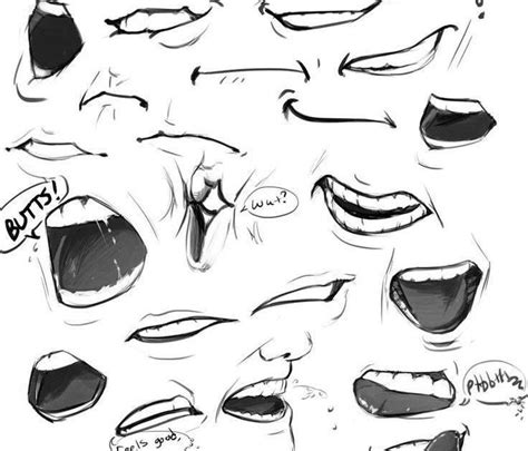 Drawings Of Anime Male Lips Mouth Expressions By Xenophiel On Deviantart