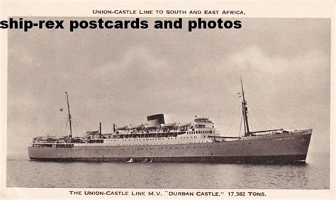 Durban Castle Union Castle Line Postcard A3