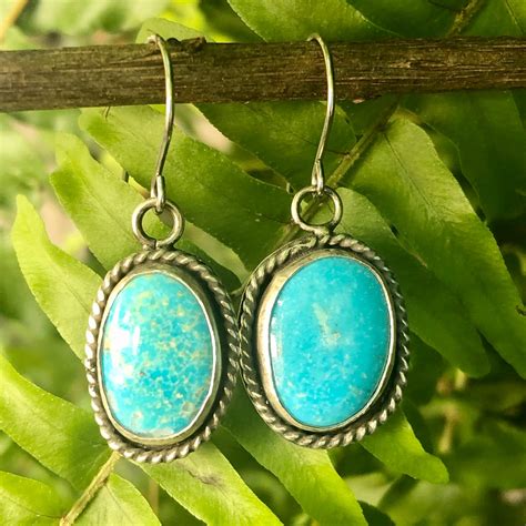 Turquoise Earrings Gemstone Earrings Dangle Earrings For Etsy
