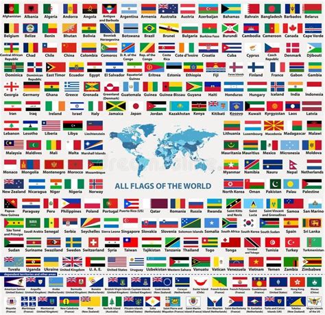 World Map With Countries And Their Flags