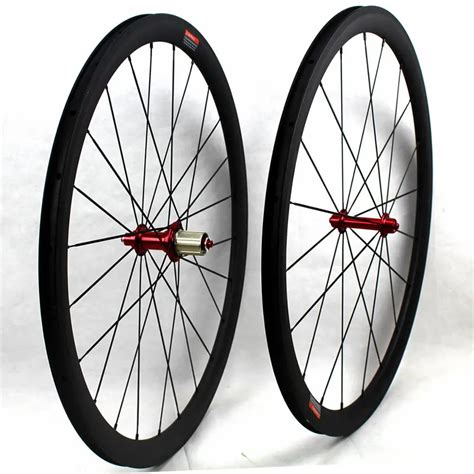 Carbon Road Bike Wheels 38mm 700c All Black Clincher Carbon Fiber