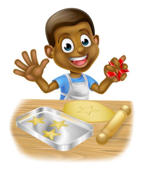 Cartoon Boy Baking Cookies Stock Vector Illustration Of Friends 87097767