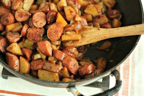 easy dinner turkey smoked sausage skillet sausage recipes cottage cheese kung pao chicken