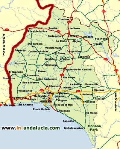 Mapa De Huelva In Andalucia