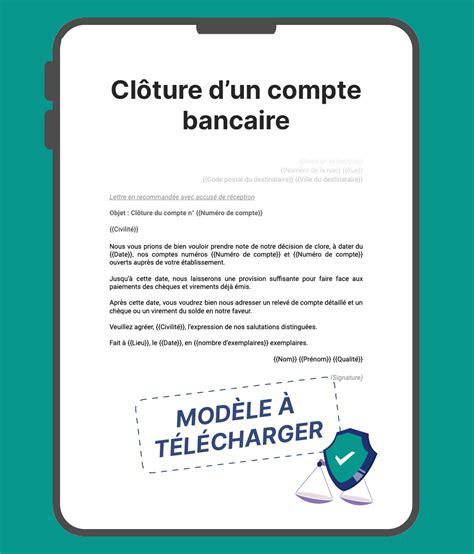 Clôture dun compte bancaire modèle gratuit à télécharger