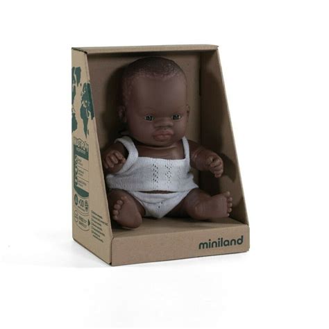 Buy Miniland Baby Doll African Boy 21cm