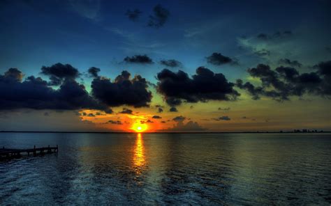 Amazing Sea Sunset Wide Wallpaper 588531
