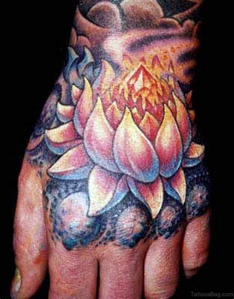 30 Cute Lotus Tattoos On Hand Tattoo Designs