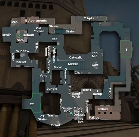 Counter Strike Global Offensive Guia Completo De Call Outs Do Mapa CSGO Listas Do Steam