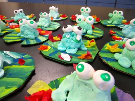 Monets Frogs Could Do Paper Plate Water Lilies With Model Magic Frogs
