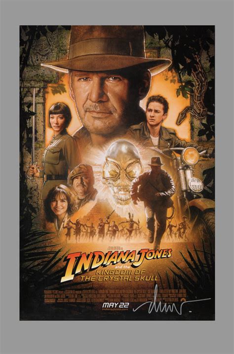 Drew Struzan Signed Indiana Jones Kingdom Of The Crystal Skull Poster