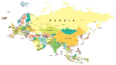 Map Of Asia And Europe Map Of The World