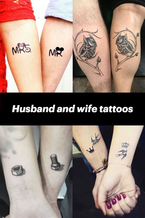 husband and wife tattoos couples hand tattoos couple ring finger tattoos married couple