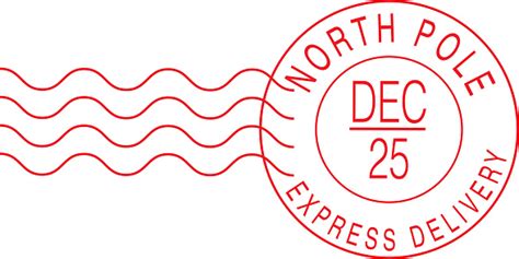 Ilustración De Sello Postal De Envío De Correo De North Pole Express