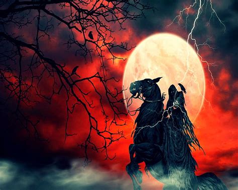 1360x768px Free Download Hd Wallpaper Grim Reaper Riding Horse