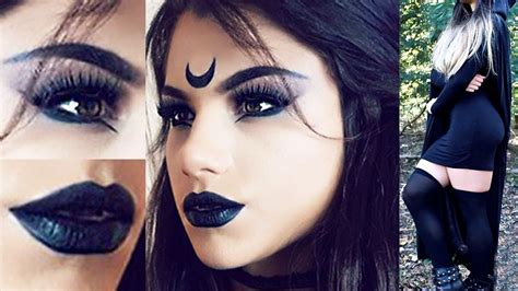 Gothic Witch Halloween Makeup Tutorial Costume Outfit Idea And Hair
