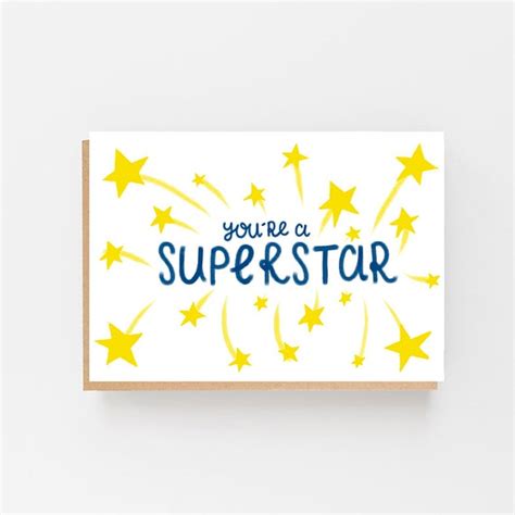 Superstar Inspirational Quotes Super Star Greeting Card