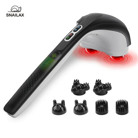 Snailax Handheld Massager With Heat Cordless Deep Tissue Massager Percussion Massager With 3