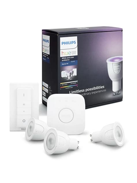 Philips Hue White And Colour Ambiance Wireless Lighting Led Starter Kit