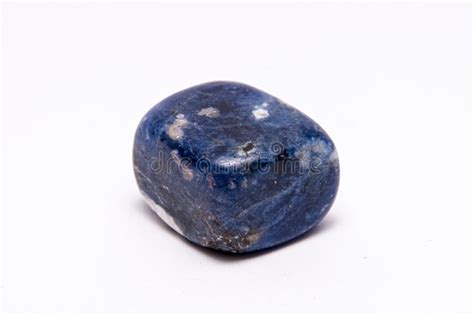 Sodalite Gemstone Different Tones Of Blue White And Black Isolated