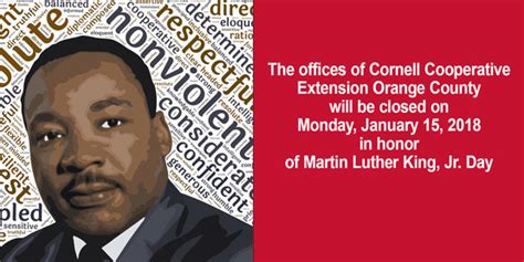 Cornell Cooperative Extension Martin Luther King Jr Holiday Closing