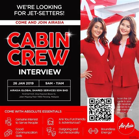 Check for flexible cancellation options and use the given promo code to make your flight real cheap. AirAsia Cabin Crew Walk-In Interview Penang (January ...