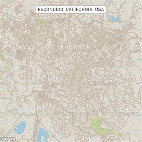 Mappa Di Escondido California Us City Street Immagini Vettoriali Stock E Altre Immagini Di