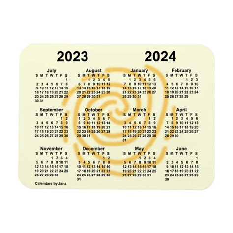 2023 2024 Sunny Days School Calendar By Janz 4x3 Magnet Zazzle