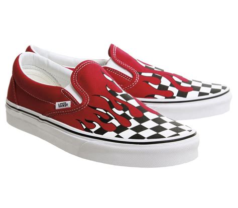 Shop vans slip on shoes now at pacsun.com for free shipping and returns on all footwear! Vans Vans Classic Slip On Trainers Racing Red Checkerboard ...