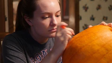 Emily Carves Pumpkin Youtube