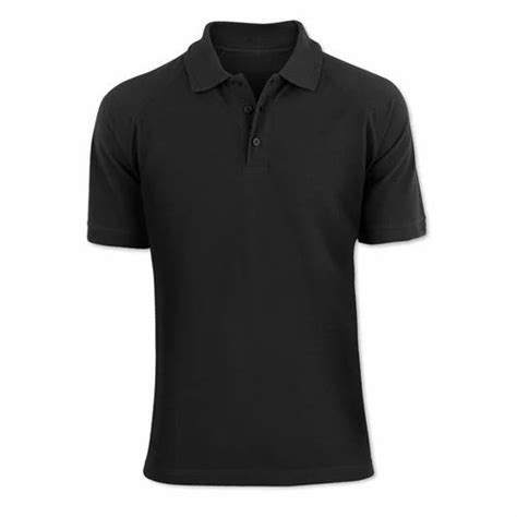 Cotton Men Plain Collar Black Polo T Shirts At Rs 250piece In Noida