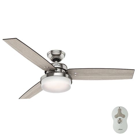Get free shipping on qualified hunter ceiling fan light kits or buy online pick up in store today in the lighting department. Hunter Sentinel 52 in. LED Indoor Brushed Nickel Ceiling ...
