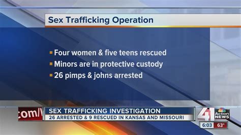 Sex Trafficking Operation 26 Arrested And 9 Rescued In Kansas And